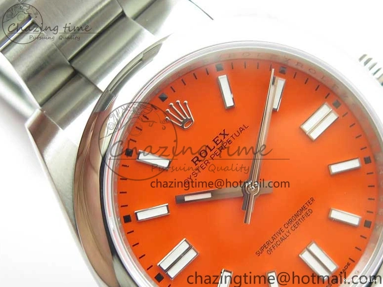 1103 Casual Oyster Perpetual 41mm 124300 EWF Best Edition Red Dial on SS Bracelet A 2856